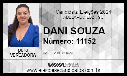 Candidato DANI SOUZA 2024 - ABELARDO LUZ - Eleições