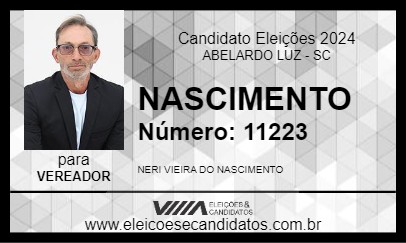 Candidato NASCIMENTO 2024 - ABELARDO LUZ - Eleições