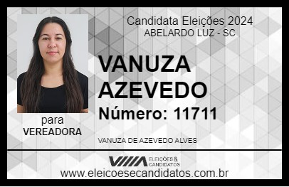 Candidato VANUZA AZEVEDO 2024 - ABELARDO LUZ - Eleições