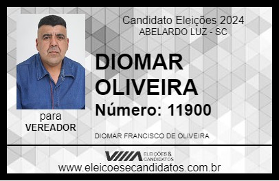 Candidato DIOMAR OLIVEIRA 2024 - ABELARDO LUZ - Eleições