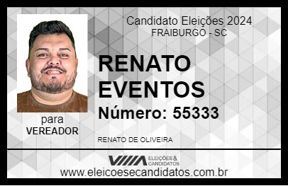 Candidato RENATO EVENTOS 2024 - FRAIBURGO - Eleições