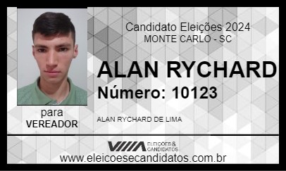 Candidato ALAN RYCHARD 2024 - MONTE CARLO - Eleições