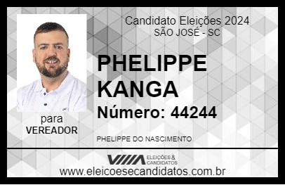 Candidato PHELIPPE KANGA 2024 - SÃO JOSÉ - Eleições