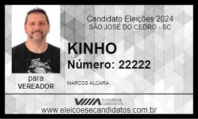 Candidato KINHO 2024 - SÃO JOSÉ DO CEDRO - Eleições