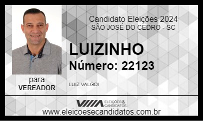 Candidato LUIZINHO 2024 - SÃO JOSÉ DO CEDRO - Eleições