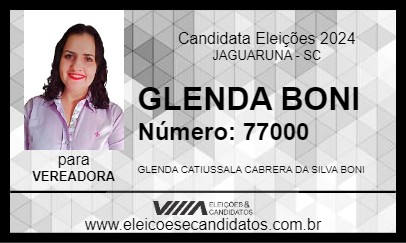 Candidato GLENDA BONI 2024 - JAGUARUNA - Eleições