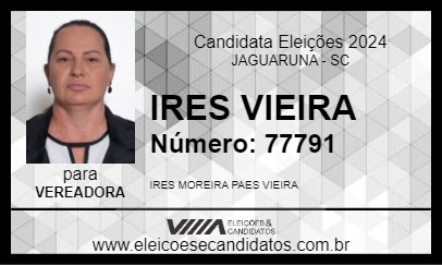 Candidato IRES VIEIRA 2024 - JAGUARUNA - Eleições