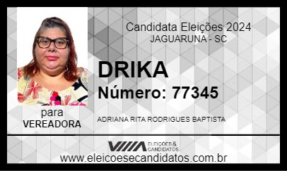 Candidato DRIKA 2024 - JAGUARUNA - Eleições