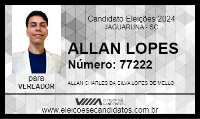 Candidato ALLAN LOPES 2024 - JAGUARUNA - Eleições