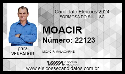 Candidato MOACIR 2024 - FORMOSA DO SUL - Eleições