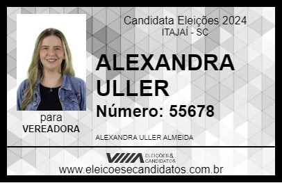 Candidato ALEXANDRA ULLER 2024 - ITAJAÍ - Eleições