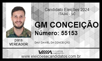 Candidato GM CONCEIÇÃO 2024 - ITAJAÍ - Eleições