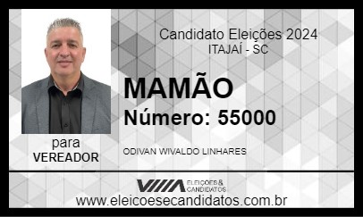 Candidato MAMÃO 2024 - ITAJAÍ - Eleições