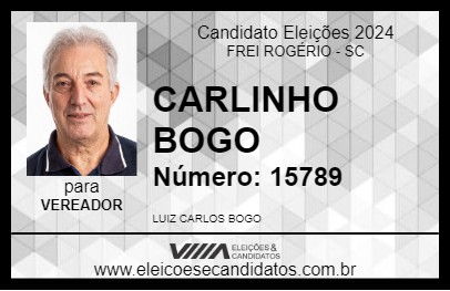 Candidato CARLINHO BOGO 2024 - FREI ROGÉRIO - Eleições