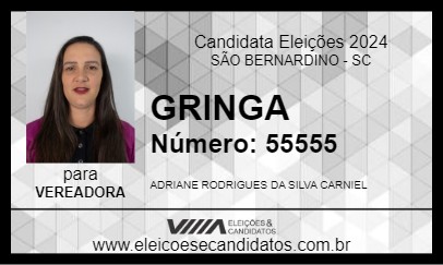 Candidato GRINGA 2024 - SÃO BERNARDINO - Eleições