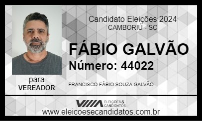 Candidato FÁBIO GALVÃO 2024 - CAMBORIÚ - Eleições