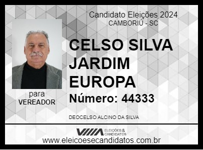 Candidato CELSO JARDIM EUROPA 2024 - CAMBORIÚ - Eleições