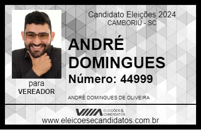 Candidato ANDRÉ DOMINGUES 2024 - CAMBORIÚ - Eleições