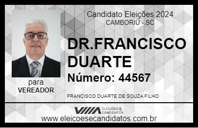 Candidato DR.FRANCISCO DUARTE 2024 - CAMBORIÚ - Eleições