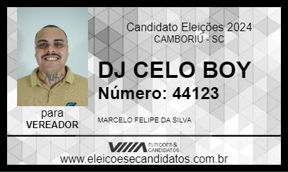 Candidato DJ CELO BOY 2024 - CAMBORIÚ - Eleições