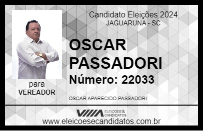 Candidato OSCAR PASSADORI 2024 - JAGUARUNA - Eleições