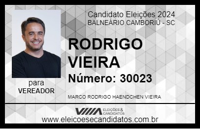 Candidato RODRIGO VIEIRA 2024 - BALNEÁRIO CAMBORIÚ - Eleições