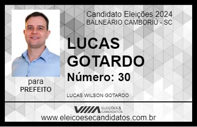 Candidato LUCAS GOTARDO 2024 - BALNEÁRIO CAMBORIÚ - Eleições