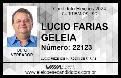 Candidato LUCIO FARIAS GELEIA 2024 - CURITIBANOS - Eleições