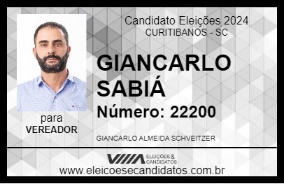 Candidato GIANCARLO SABIÁ 2024 - CURITIBANOS - Eleições