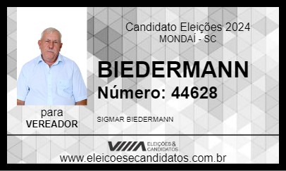 Candidato BIEDERMANN 2024 - MONDAÍ - Eleições