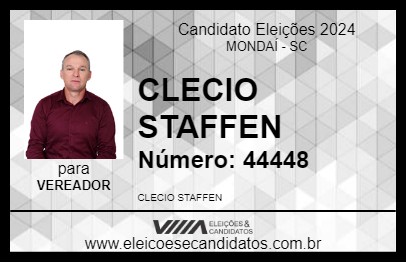 Candidato CLECIO STAFFEN 2024 - MONDAÍ - Eleições