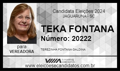 Candidato TEKA FONTANA 2024 - JAGUARUNA - Eleições