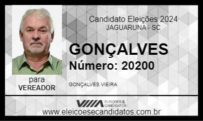 Candidato GONÇALVES 2024 - JAGUARUNA - Eleições