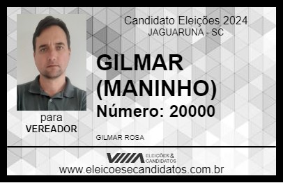 Candidato GILMAR (MANINHO) 2024 - JAGUARUNA - Eleições