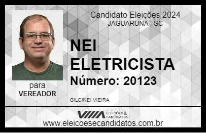 Candidato NEI ELETRICISTA 2024 - JAGUARUNA - Eleições