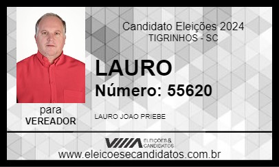 Candidato LAURO 2024 - TIGRINHOS - Eleições