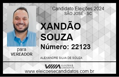 Candidato XANDÃO SOUZA 2024 - SÃO JOSÉ - Eleições