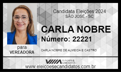 Candidato CARLA NOBRE 2024 - SÃO JOSÉ - Eleições