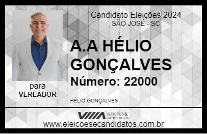 Candidato HÉLIO GONÇALVES 2024 - SÃO JOSÉ - Eleições