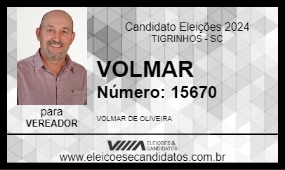 Candidato VOLMAR 2024 - TIGRINHOS - Eleições