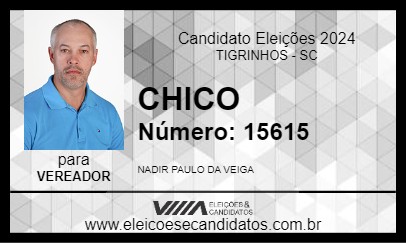 Candidato CHICO 2024 - TIGRINHOS - Eleições