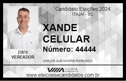 Candidato XANDE CELULAR 2024 - ITAJAÍ - Eleições