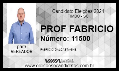 Candidato PROF FABRICIO 2024 - TIMBÓ - Eleições