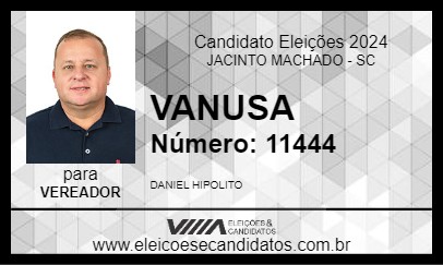 Candidato VANUSA 2024 - JACINTO MACHADO - Eleições