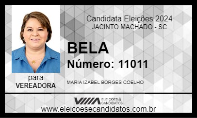 Candidato BELA 2024 - JACINTO MACHADO - Eleições