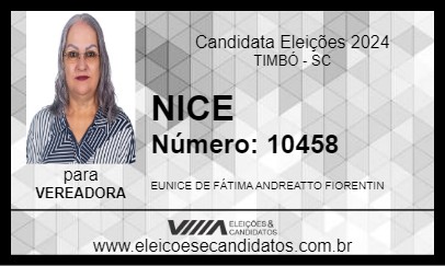 Candidato NICE 2024 - TIMBÓ - Eleições