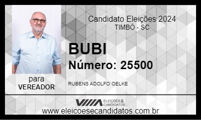 Candidato BUBI 2024 - TIMBÓ - Eleições