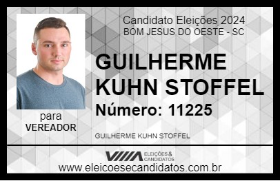 Candidato GUILHERME KUHN STOFFEL 2024 - BOM JESUS DO OESTE - Eleições