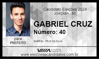 Candidato GABRIEL CRUZ 2024 - JOAÇABA - Eleições