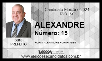 Candidato ALEXANDRE 2024 - TAIÓ - Eleições